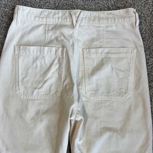 Veronica Beard Cream Charlie Barrel Leg High Rise Jeans, Size 29 - Picture 9 of 10